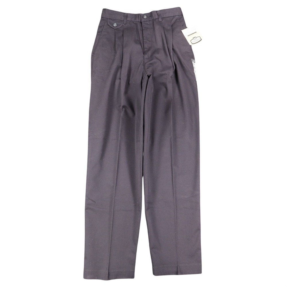 Lee Casuals Pleated Trousers Womens 10 Short Black Cotton Wrinkle Free NWT